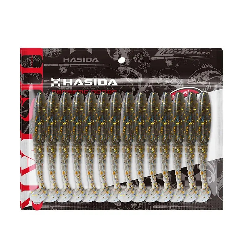 Long Thread T Tail Soft Plastic Worm Fishing Lure Artificial Soft Silicon