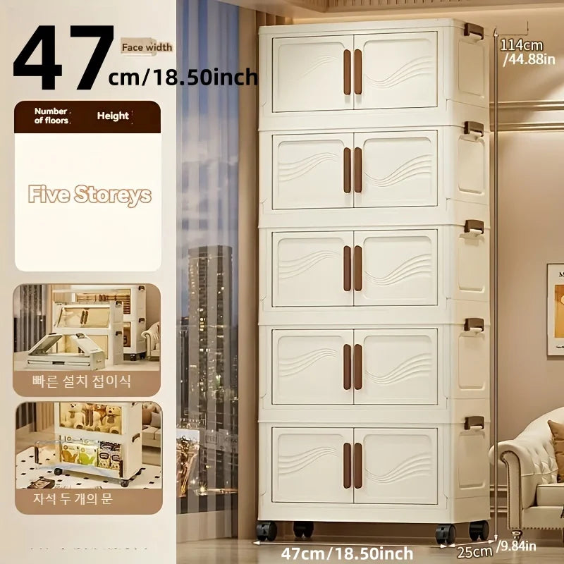 Foldable Storage Box with Clear Door - Spacious, Durable, and Easy-to-Assemble