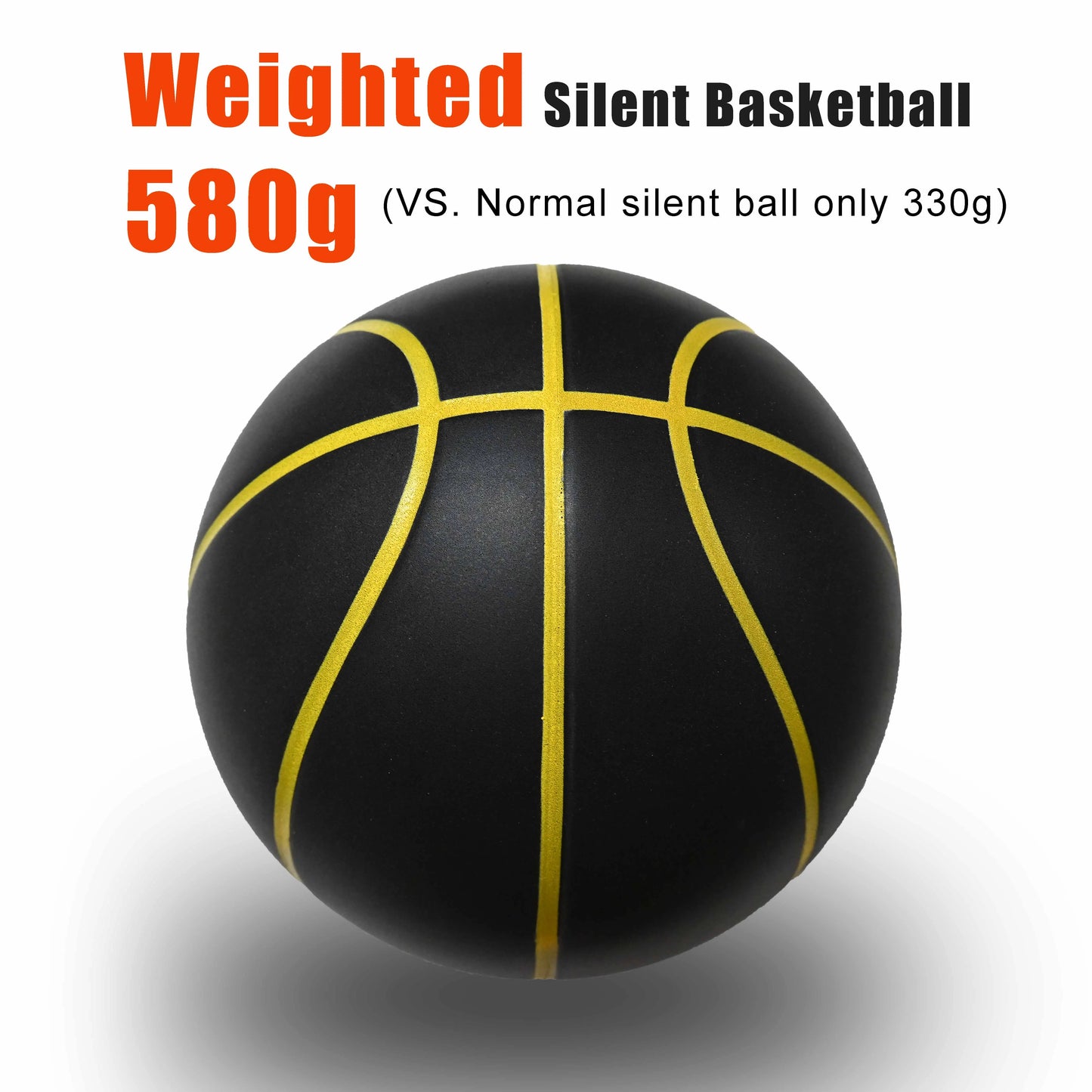Silent Basketball Size 7#(29.5")6#/5# Indoor Grooved Airless Foam Basketball Quiet Dribbling