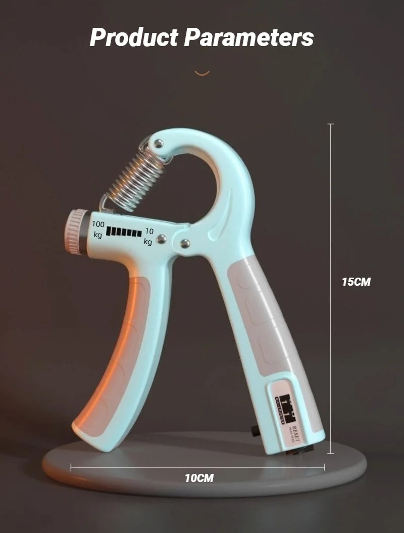 10-100Kg Adjustable Hand Grip Strengthener With Counter Wrist Forearm For Muscle Building Strength