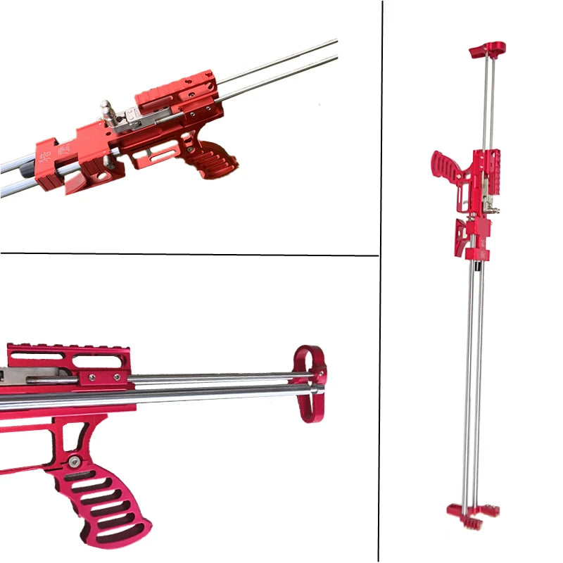 80LBS Telescopic Long Pole Slingshot Laser Shooting Slingshot