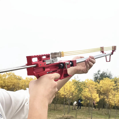 80LBS Telescopic Long Pole Slingshot Laser Shooting Slingshot