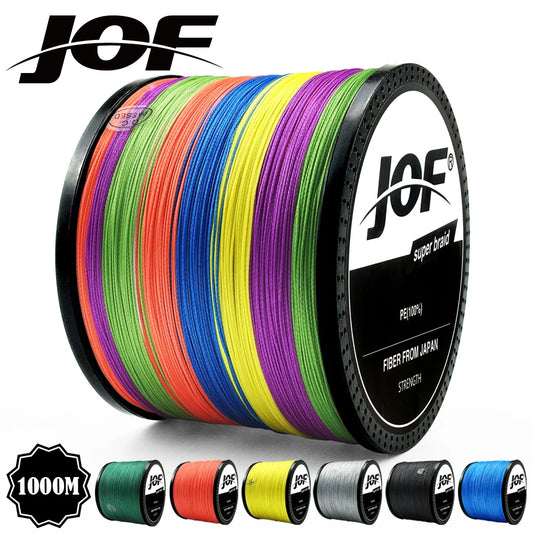 JOF 300M 500M 1000M 8 Strands 4 Strands 18-88LB PE Braided Fishing Wire