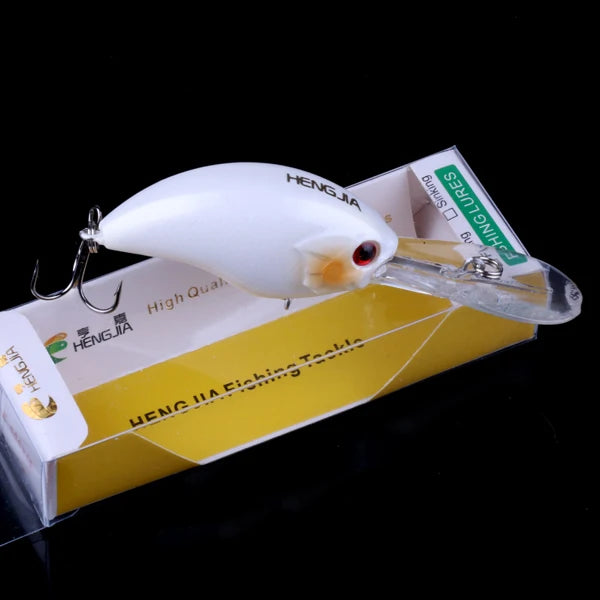 Fishing Lures Rock Crank Bait Crankbait Minnow  Bass Treble Hooks Big Tongue