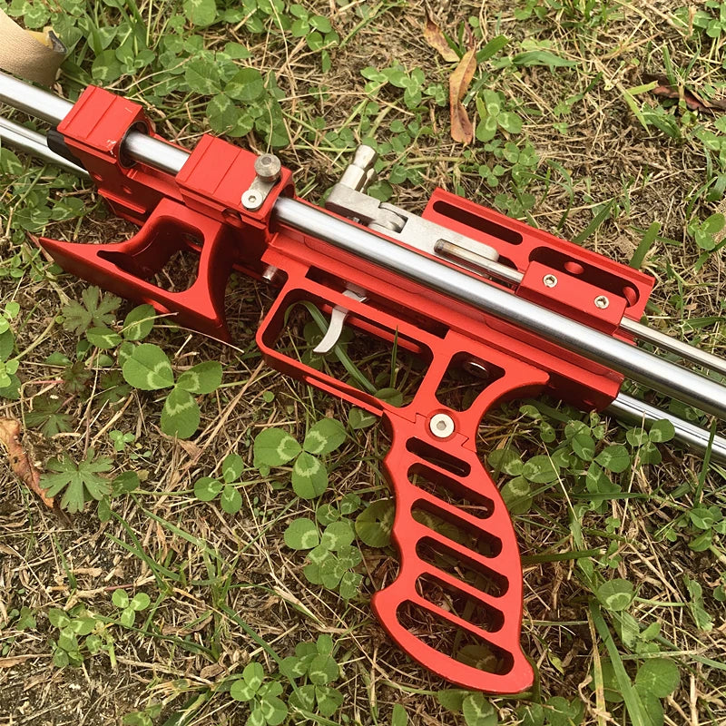 80LBS Telescopic Long Pole Slingshot Laser Shooting Slingshot