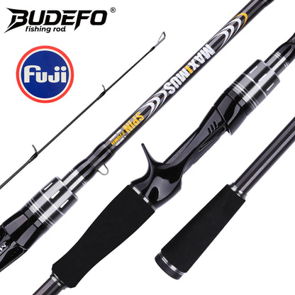 Fishing Rod 1.8m 2.4m 3.0m30T Carbon Spinning Baitcasting FUJI Guide