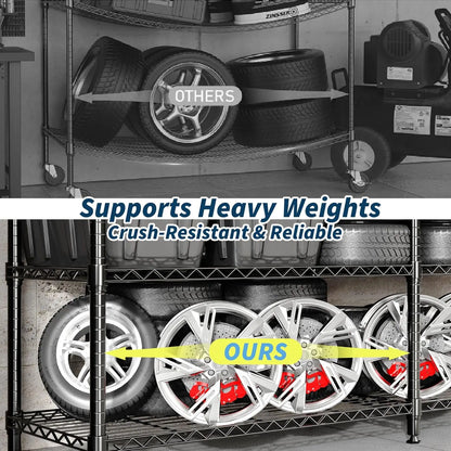 Heavy Duty Storage Shelves 4/5 Tiers Metal Adjustable