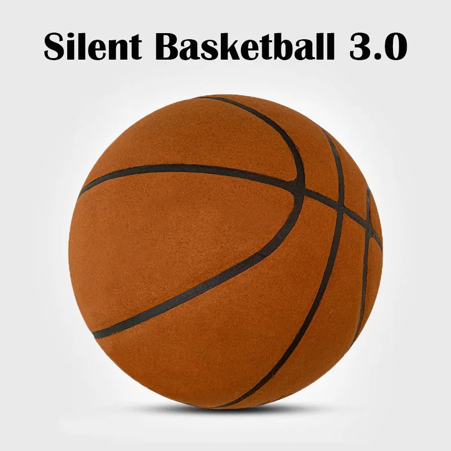 Silent Basketball Size 7#(29.5")6#/5# Indoor Grooved Airless Foam Basketball Quiet Dribbling