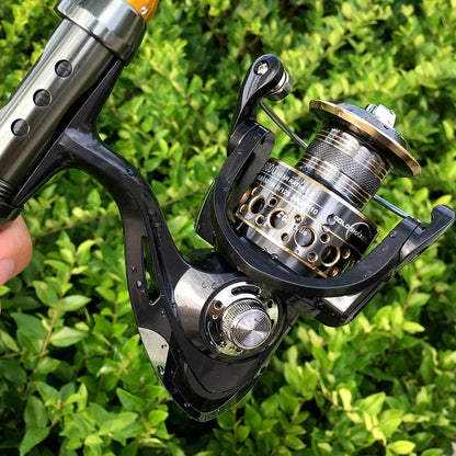 Spinning Fishing Rod and Reel Combo 1.8-3.6m Carbon Fiber Sea Pole and 5.2:1 Gear Ratio