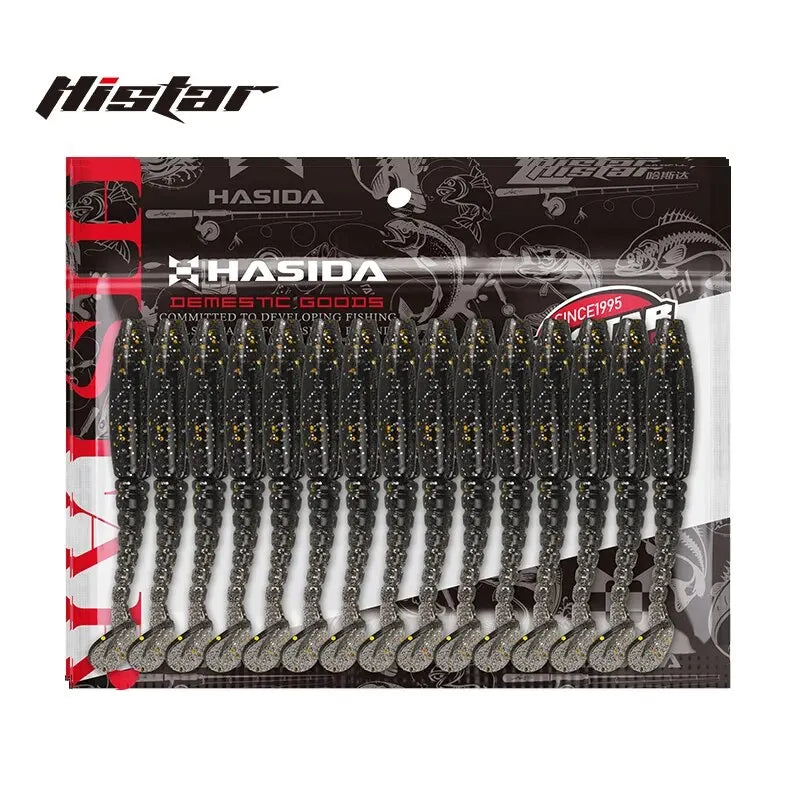 Long Thread T Tail Soft Plastic Worm Fishing Lure Artificial Soft Silicon