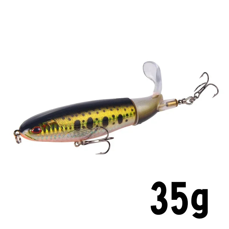 1 Pcs 10cm/14cm Topwater  Whopper Popper Artificial Bait Hard popper Soft Rotating Tail Fishing  Bait