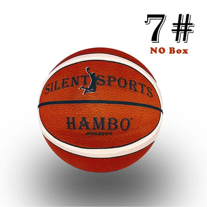 Silent Basketball Size 7#(29.5")6#/5# Indoor Grooved Airless Foam Basketball Quiet Dribbling