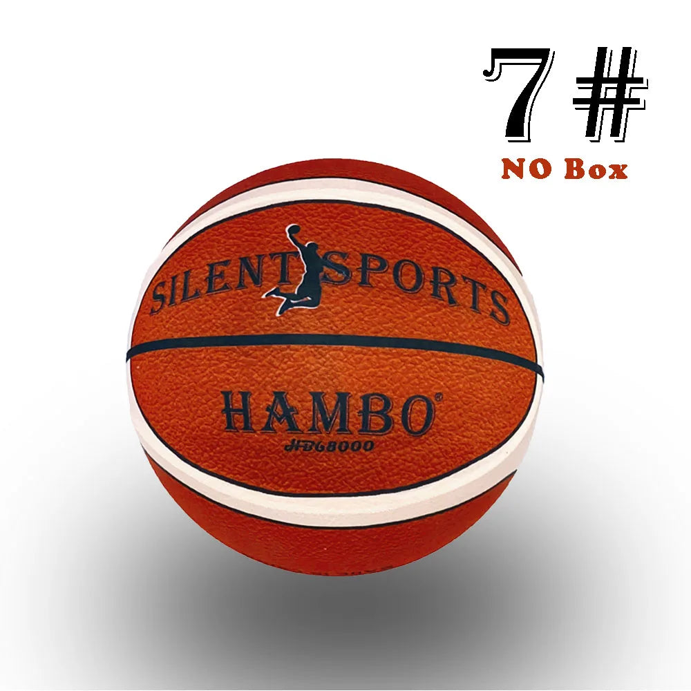 Silent Basketball Size 7#(29.5")6#/5# Indoor Grooved Airless Foam Basketball Quiet Dribbling