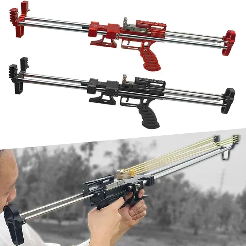 80LBS Telescopic Long Pole Slingshot Laser Shooting Slingshot