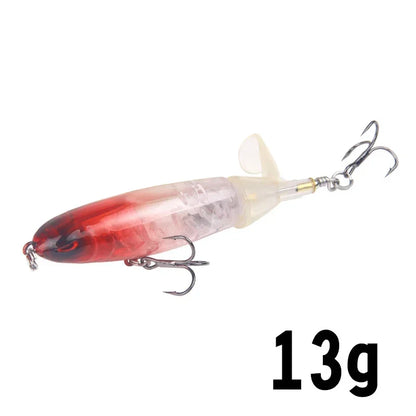 1 Pcs 10cm/14cm Topwater  Whopper Popper Artificial Bait Hard popper Soft Rotating Tail Fishing  Bait