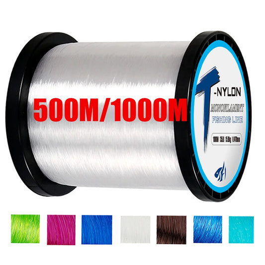 1000M Nylon Fishing Line Super Strong Monofilament Fishing Line  Speckle Fluorocarbon Coated Fishing Line