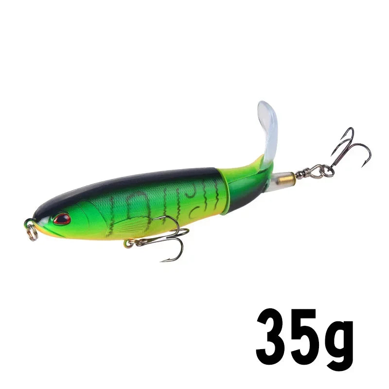 1 Pcs 10cm/14cm Topwater  Whopper Popper Artificial Bait Hard popper Soft Rotating Tail Fishing  Bait