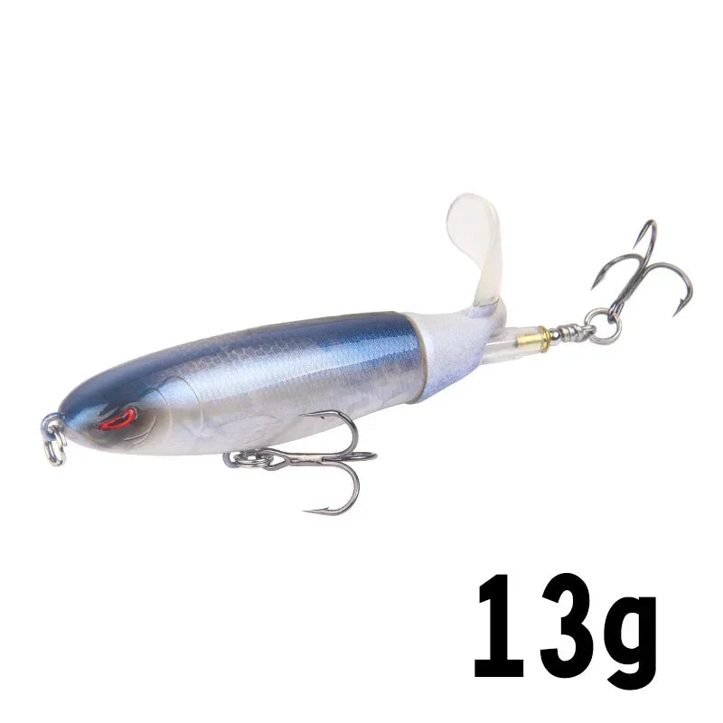 1 Pcs 10cm/14cm Topwater  Whopper Popper Artificial Bait Hard popper Soft Rotating Tail Fishing  Bait