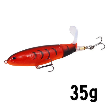1 Pcs 10cm/14cm Topwater  Whopper Popper Artificial Bait Hard popper Soft Rotating Tail Fishing  Bait