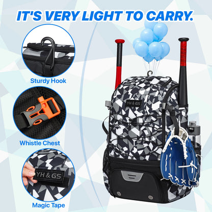 Baseball Equipment Bag Baseball Backpack Large Capacity Sport Baseball Backpack