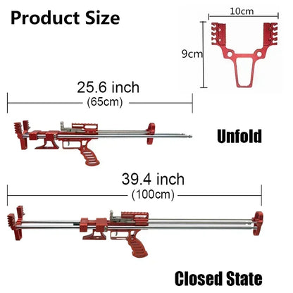 80LBS Telescopic Long Pole Slingshot Laser Shooting Slingshot