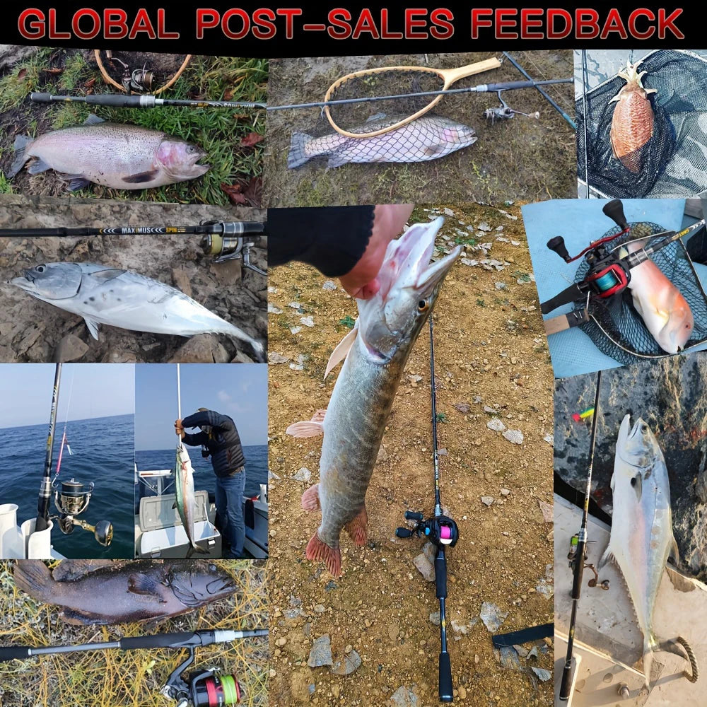 Fishing Rod 1.8m 2.4m 3.0m30T Carbon Spinning Baitcasting FUJI Guide