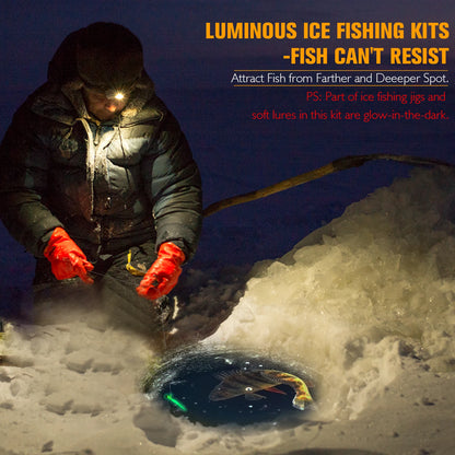 45pcs  Ice Fishing Jigs Ice Fishing Lures Walleye Fishing Lures Crappie Jigs