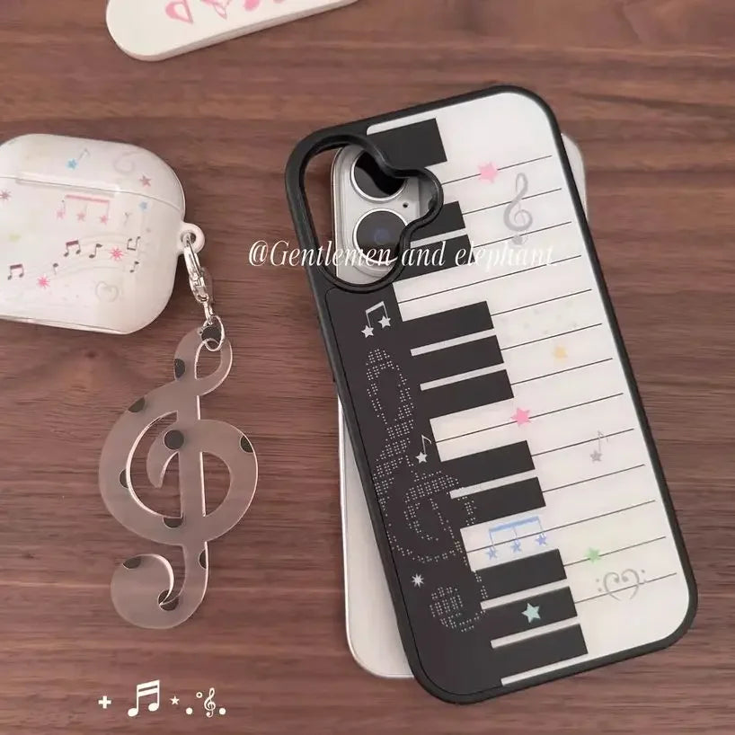 Korean ins Art Piano Key Notes Creative Exquisite Cute Phone Case