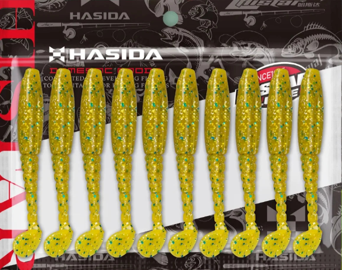 Long Thread T Tail Soft Plastic Worm Fishing Lure Artificial Soft Silicon