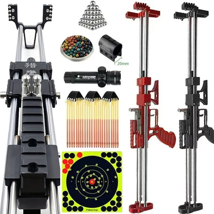 80LBS Telescopic Long Pole Slingshot Laser Shooting Slingshot