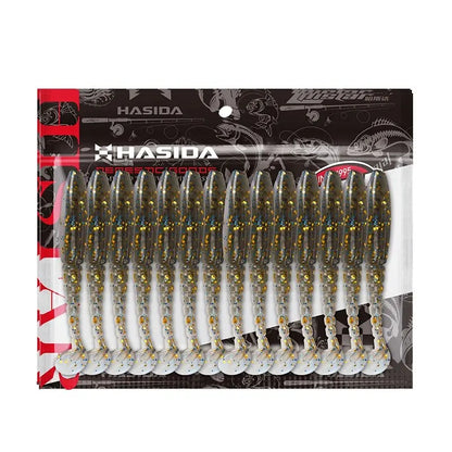 Long Thread T Tail Soft Plastic Worm Fishing Lure Artificial Soft Silicon