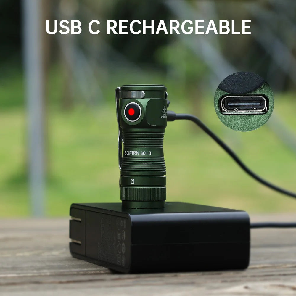 Mini Tactical 18350 Flashlight 6000K Keychain Emergency Torch