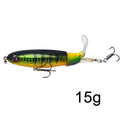 1 Pcs 10cm/14cm Topwater  Whopper Popper Artificial Bait Hard popper Soft Rotating Tail Fishing  Bait