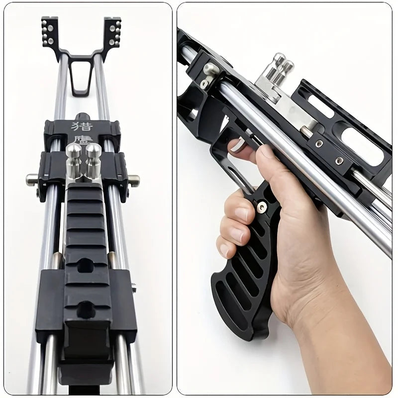 80LBS Telescopic Long Pole Slingshot Laser Shooting Slingshot