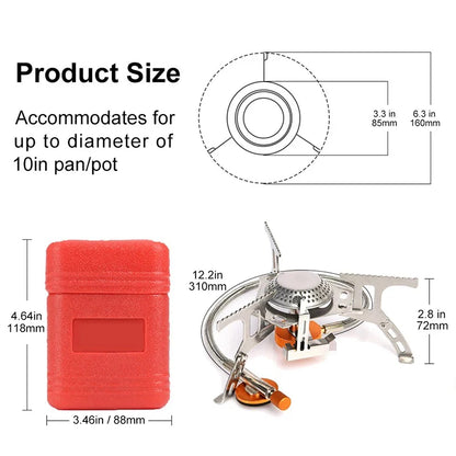Camping Gas Stove Portable Folding Outdoor Backpacking Stove 3500W