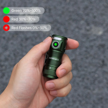 Mini Tactical 18350 Flashlight 6000K Keychain Emergency Torch