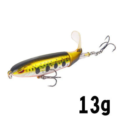 1 Pcs 10cm/14cm Topwater  Whopper Popper Artificial Bait Hard popper Soft Rotating Tail Fishing  Bait