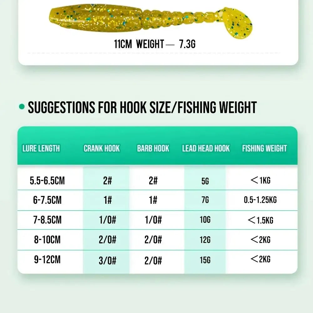 Long Thread T Tail Soft Plastic Worm Fishing Lure Artificial Soft Silicon