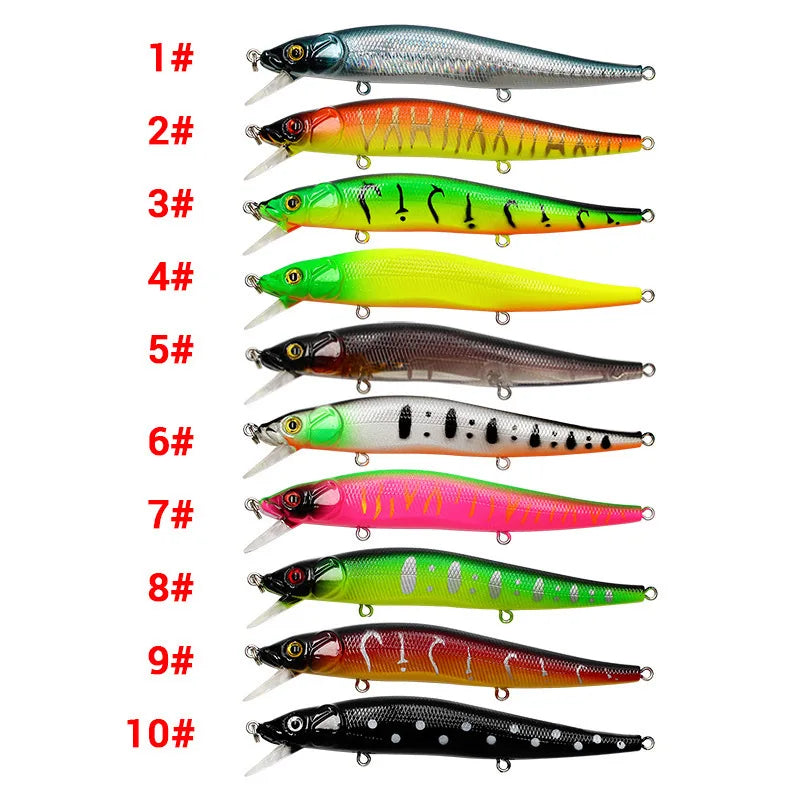 1pc 4.52inch/0.49oz Plastic Simulation Lure, Minnow Hard Bait With 3 Treble Hooks