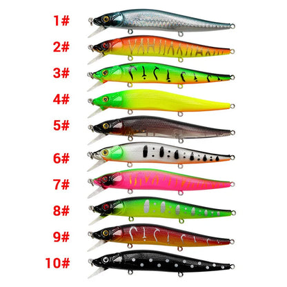 1pc 4.52inch/0.49oz Plastic Simulation Lure, Minnow Hard Bait With 3 Treble Hooks