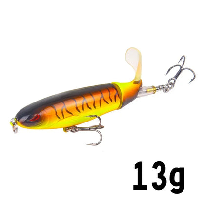 1 Pcs 10cm/14cm Topwater  Whopper Popper Artificial Bait Hard popper Soft Rotating Tail Fishing  Bait