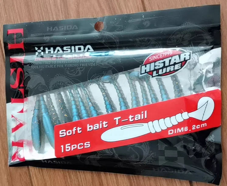 Long Thread T Tail Soft Plastic Worm Fishing Lure Artificial Soft Silicon