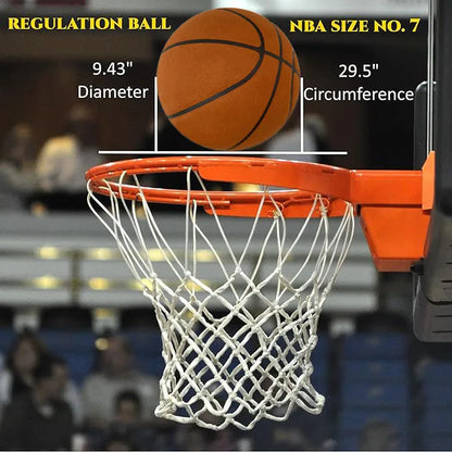 Silent Basketball Size 7#(29.5")6#/5# Indoor Grooved Airless Foam Basketball Quiet Dribbling