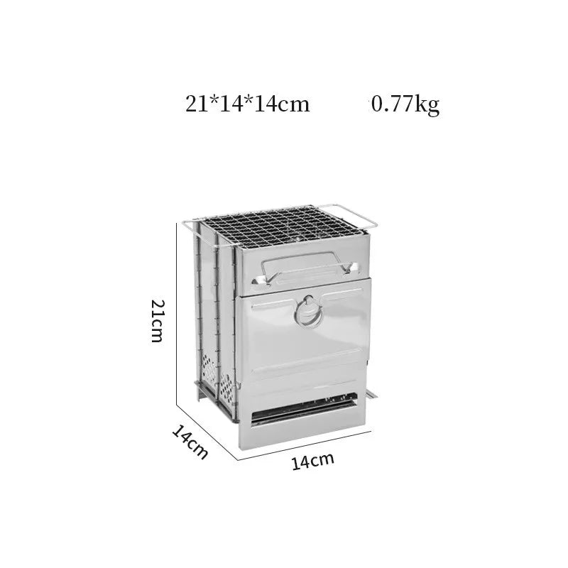 Camping Wood Burning Stove Portable Folding Camp Stove Collapsible Stove Campfire Stove for Outdoor Cooking Picnic Hiking BBQ