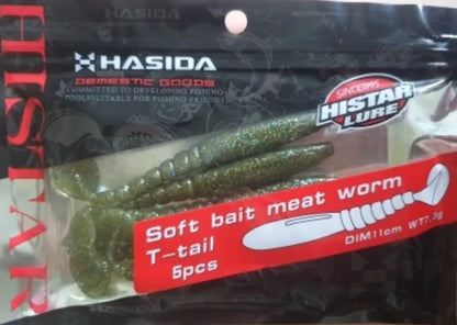 Long Thread T Tail Soft Plastic Worm Fishing Lure Artificial Soft Silicon