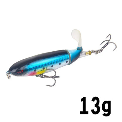 1 Pcs 10cm/14cm Topwater  Whopper Popper Artificial Bait Hard popper Soft Rotating Tail Fishing  Bait