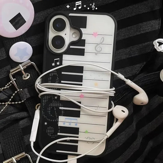 Korean ins Art Piano Key Notes Creative Exquisite Cute Phone Case
