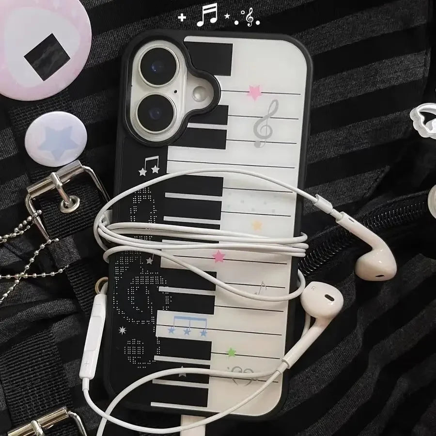 Korean ins Art Piano Key Notes Creative Exquisite Cute Phone Case