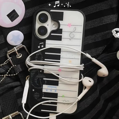Korean ins Art Piano Key Notes Creative Exquisite Cute Phone Case
