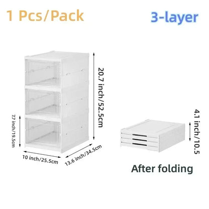 6 Layers Shoes Box Foldable Transparent Sneaker Shoe Storage